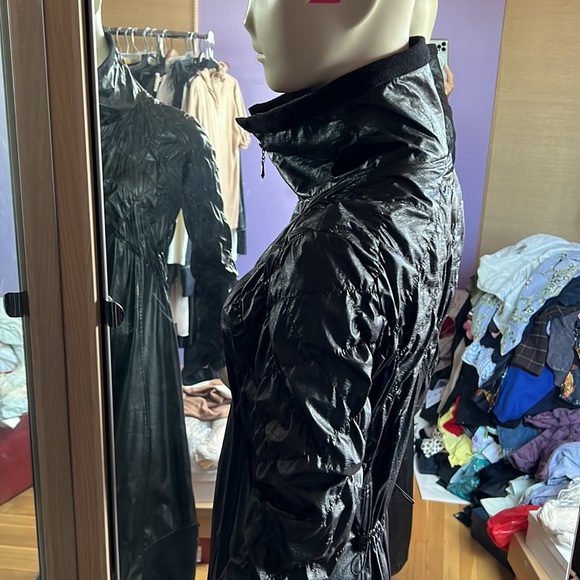 COPY - Designer High Low faux leather quilted dress size L - Picture 8 of 14